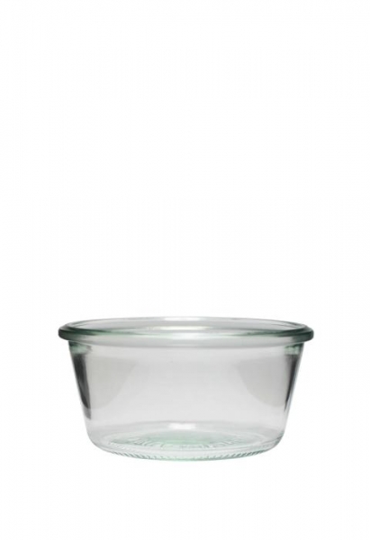 WECK-Sturzglas 1/5 Liter/290ml nieder, Mündung 100mm  Lieferung ohne Deckel, Gummi und Klammern, bitte separat bestellen!